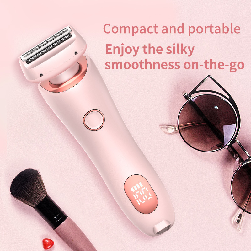 2 In 1 Hair Removal Epilator USB Rechargeable Trimmer Women Body Razor Face Leg Armpit Bikini Hand Pubic Shaver Hair Remover - Image 10